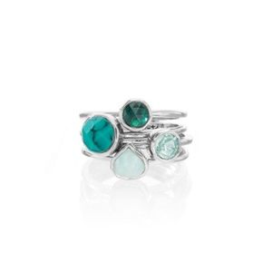 Minaret Hammered Stackable Rings